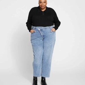 Universal Standard Blue Ankle Cropped Jeans